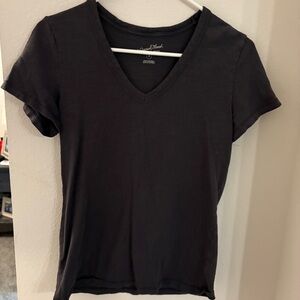 Women's Dark Grey V-Neck T-Shirt